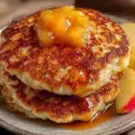 zuckerfreie Hafer Pancakes mit Apfelmus - featured image